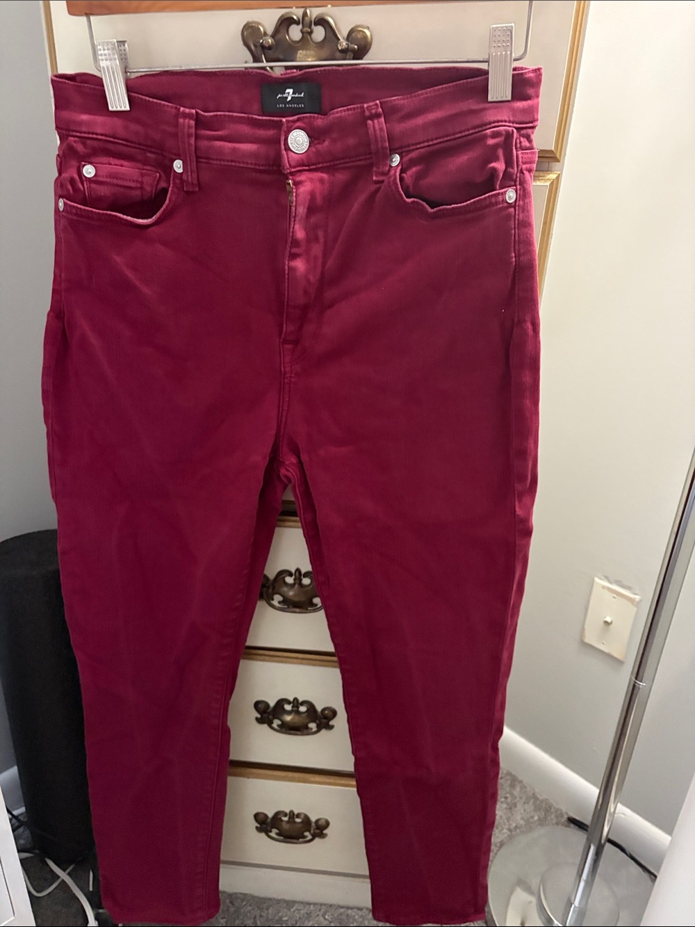 Women's Burgundy Slim Jeans